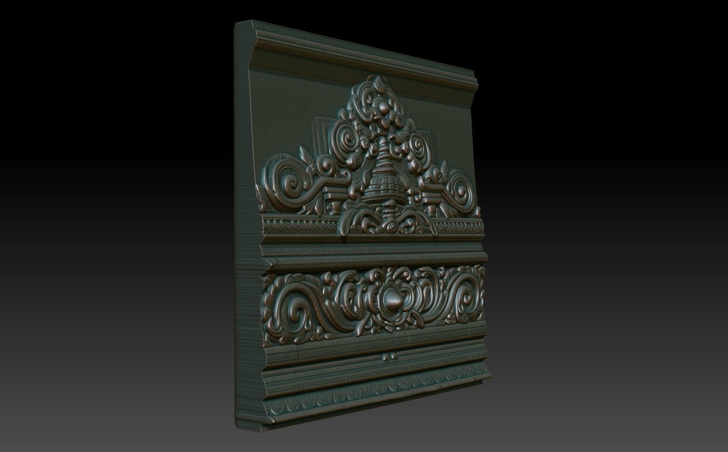 Indian Temple Wall basrelief 36 240622 3D print model_2