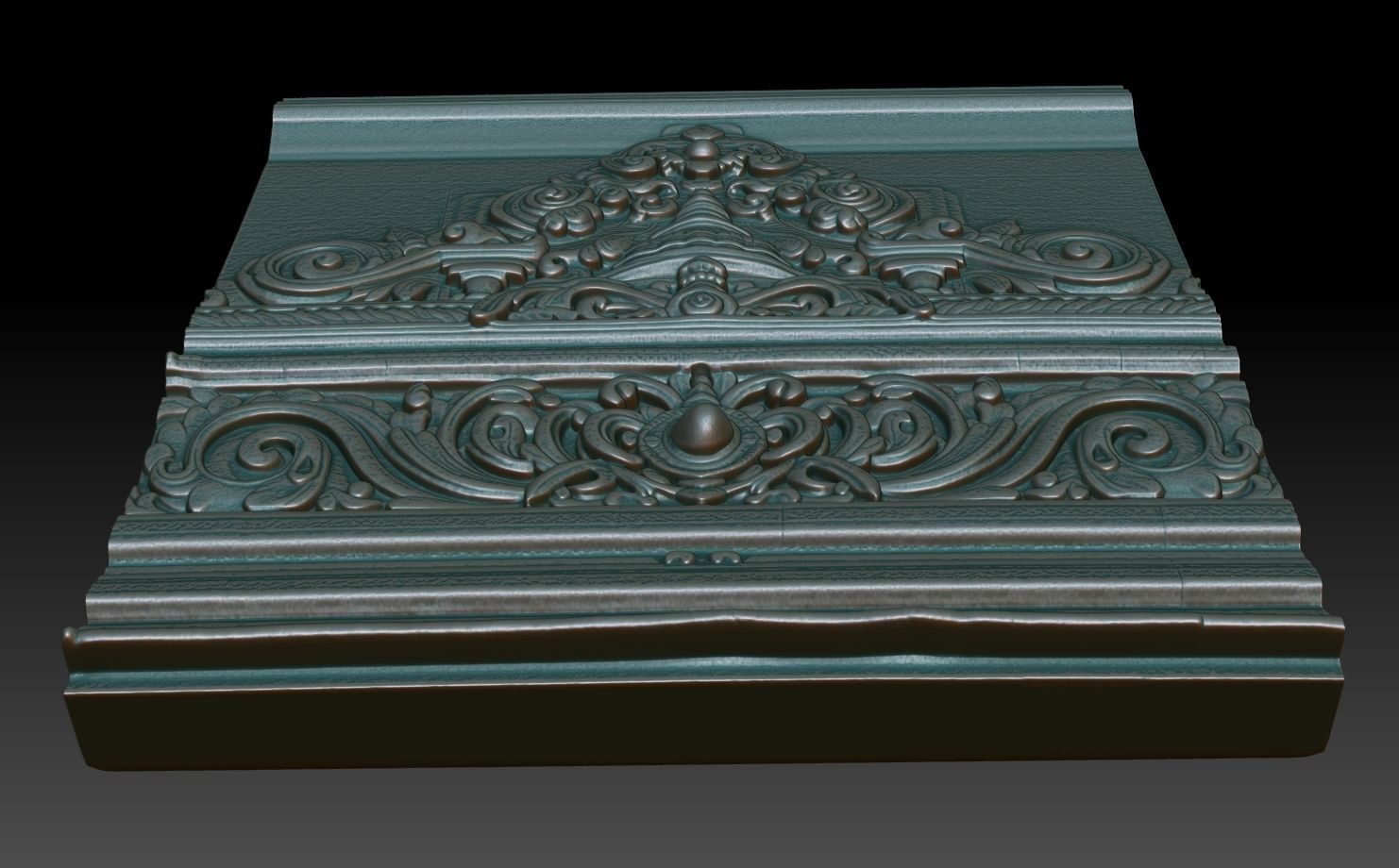 Indian Temple Wall basrelief 36 240622 3D print model_4