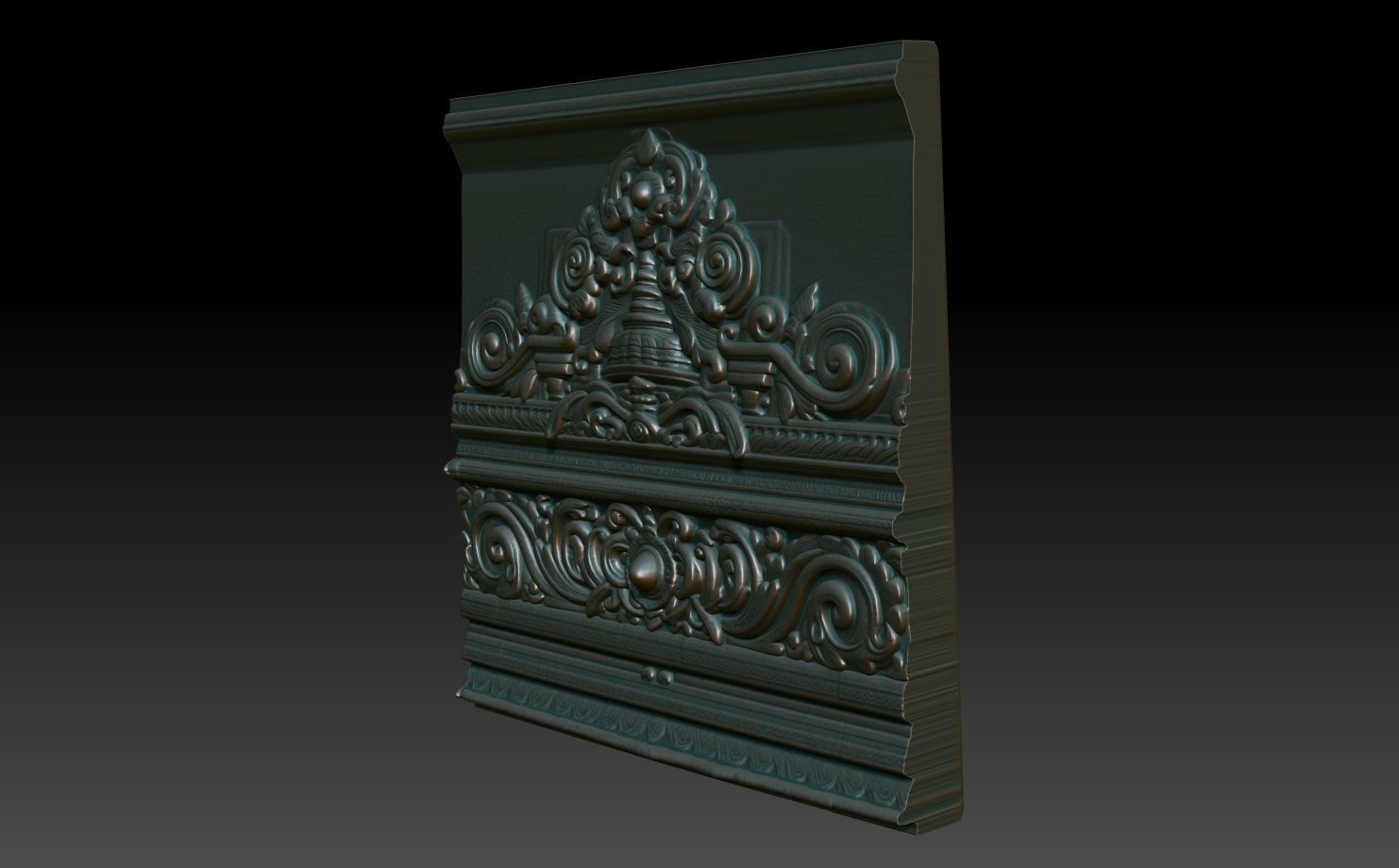 Indian Temple Wall basrelief 36 240622 3D print model_1