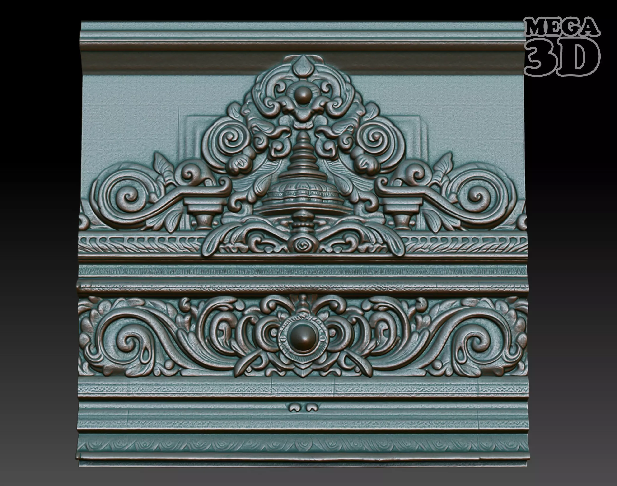 Indian Temple Wall basrelief 36 240622 3D print model_0