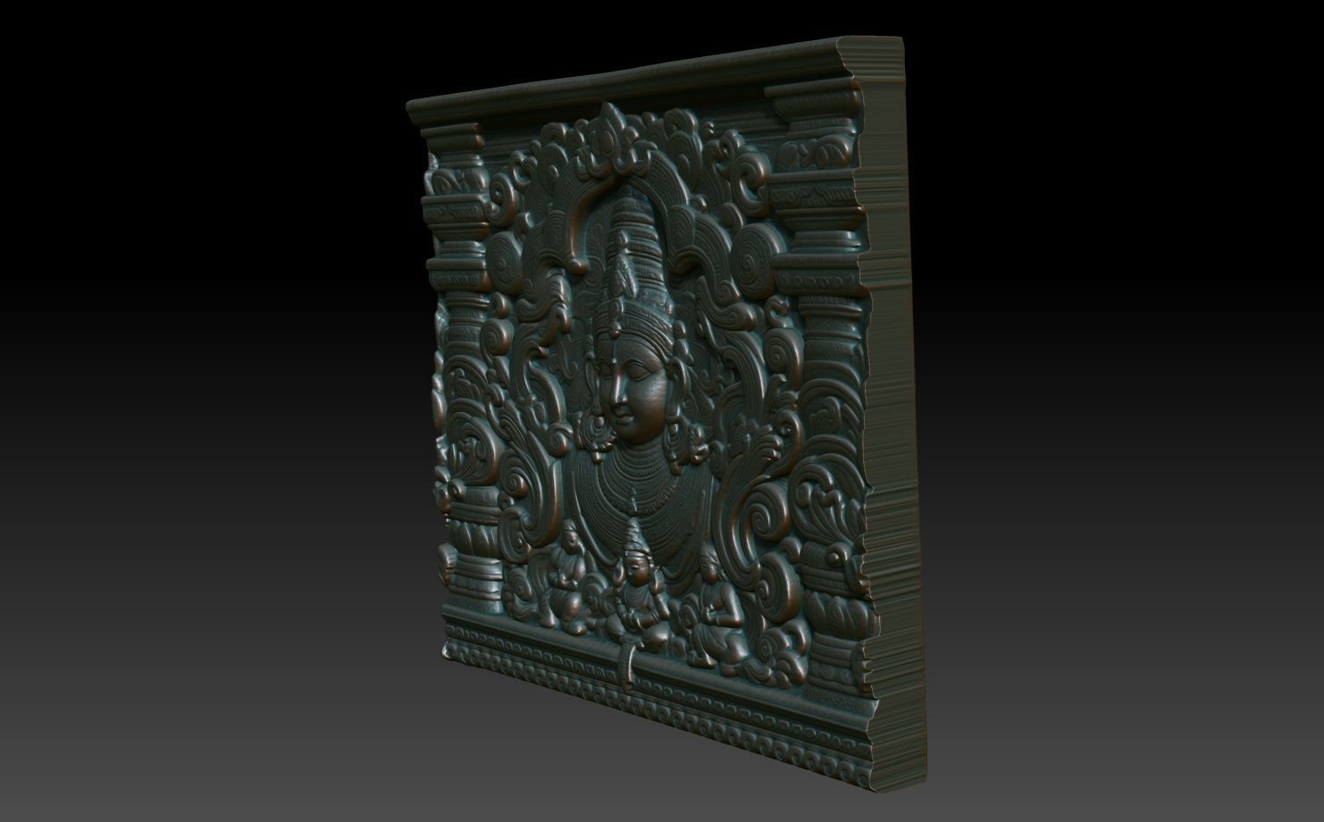 Indian Temple Wall basrelief 35 240622 3D print model_1