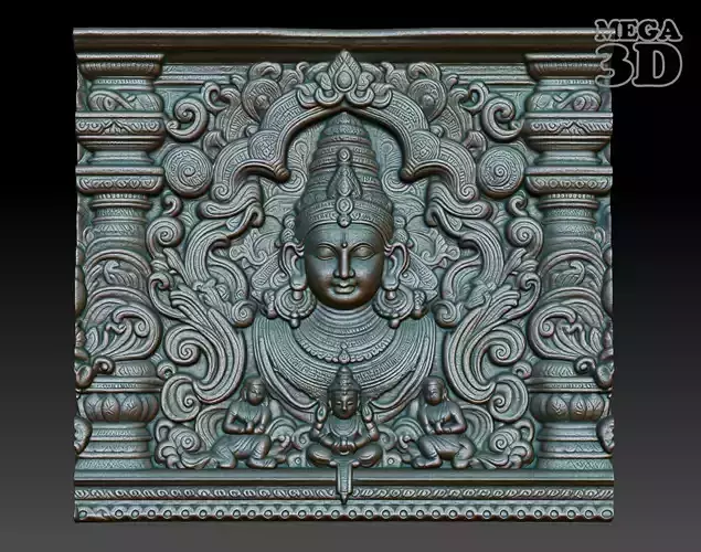 Indian Temple Wall basrelief 35 240622 3D print model