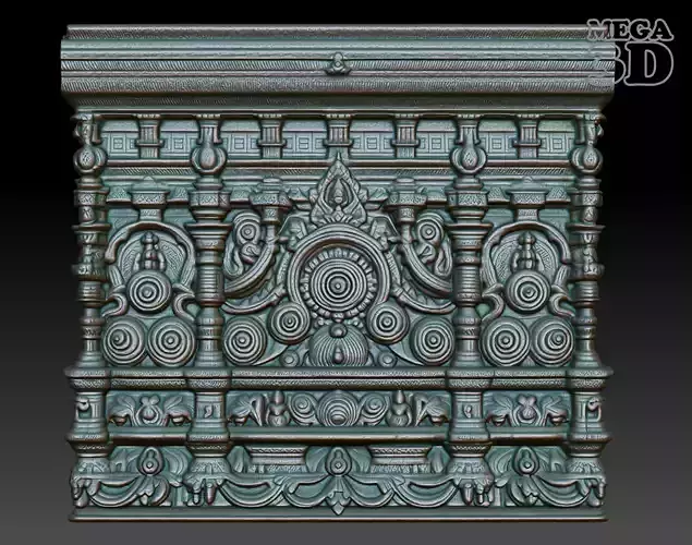 Indian Temple Wall basrelief 34 240622 3D print model