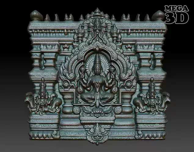 Indian Temple Wall basrelief 33 240622 3D print model