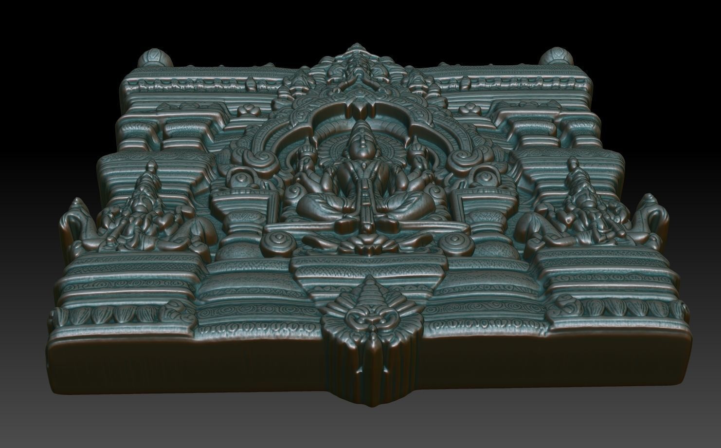 Indian Temple Wall basrelief 33 240622 3D print model_4