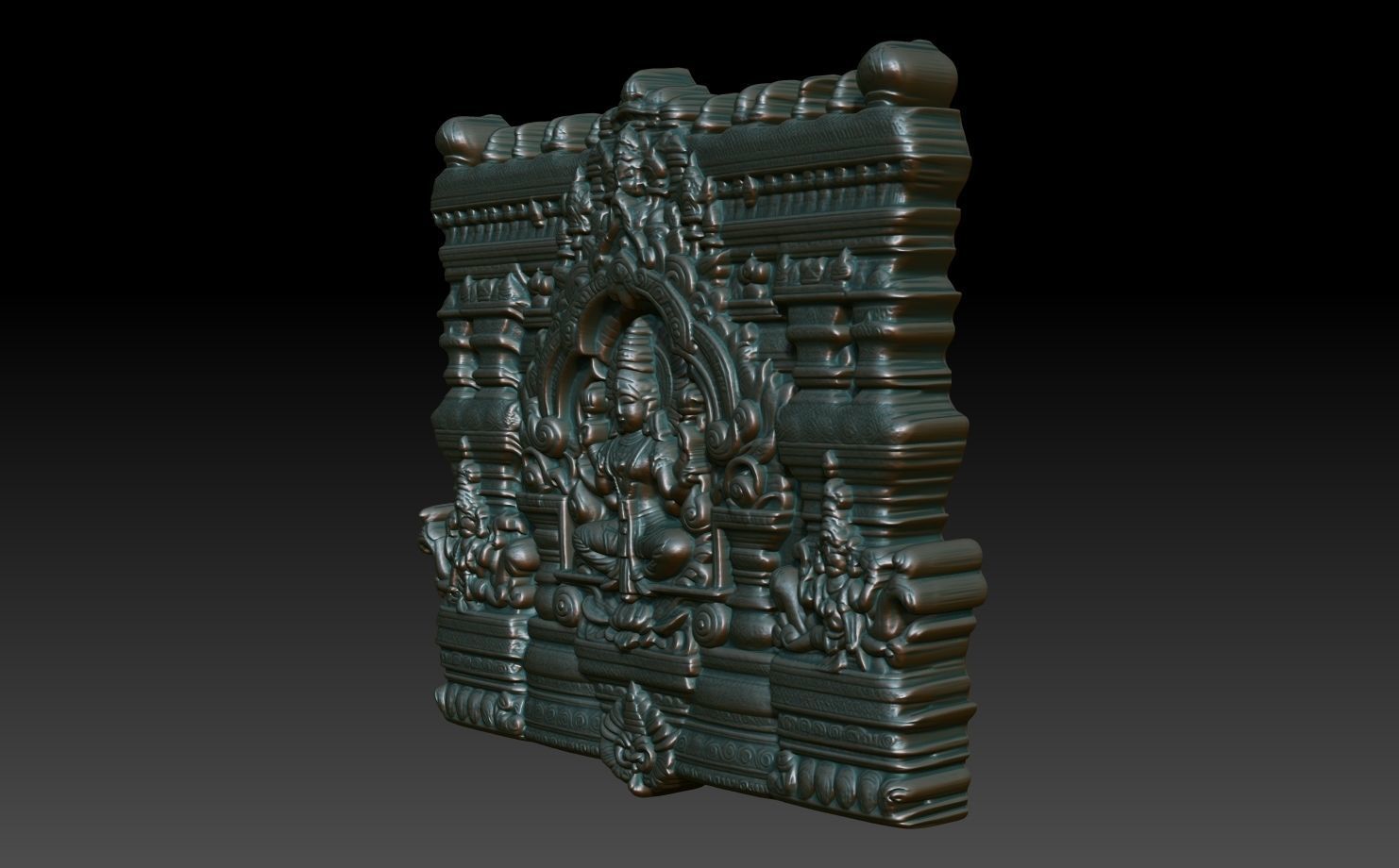 Indian Temple Wall basrelief 33 240622 3D print model_1