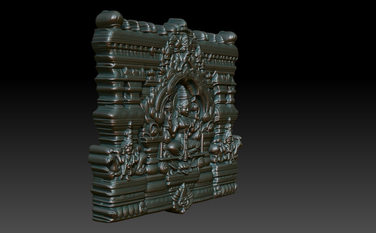 Indian Temple Wall basrelief 33 240622 3D print model_2