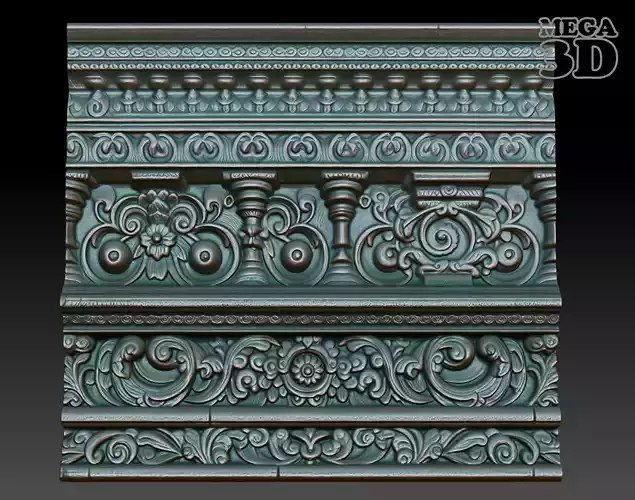 Indian Temple Wall basrelief 32 240622 3D print model