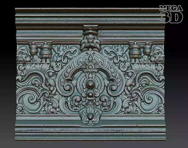 Indian Temple Wall basrelief 30 240622 3D print model