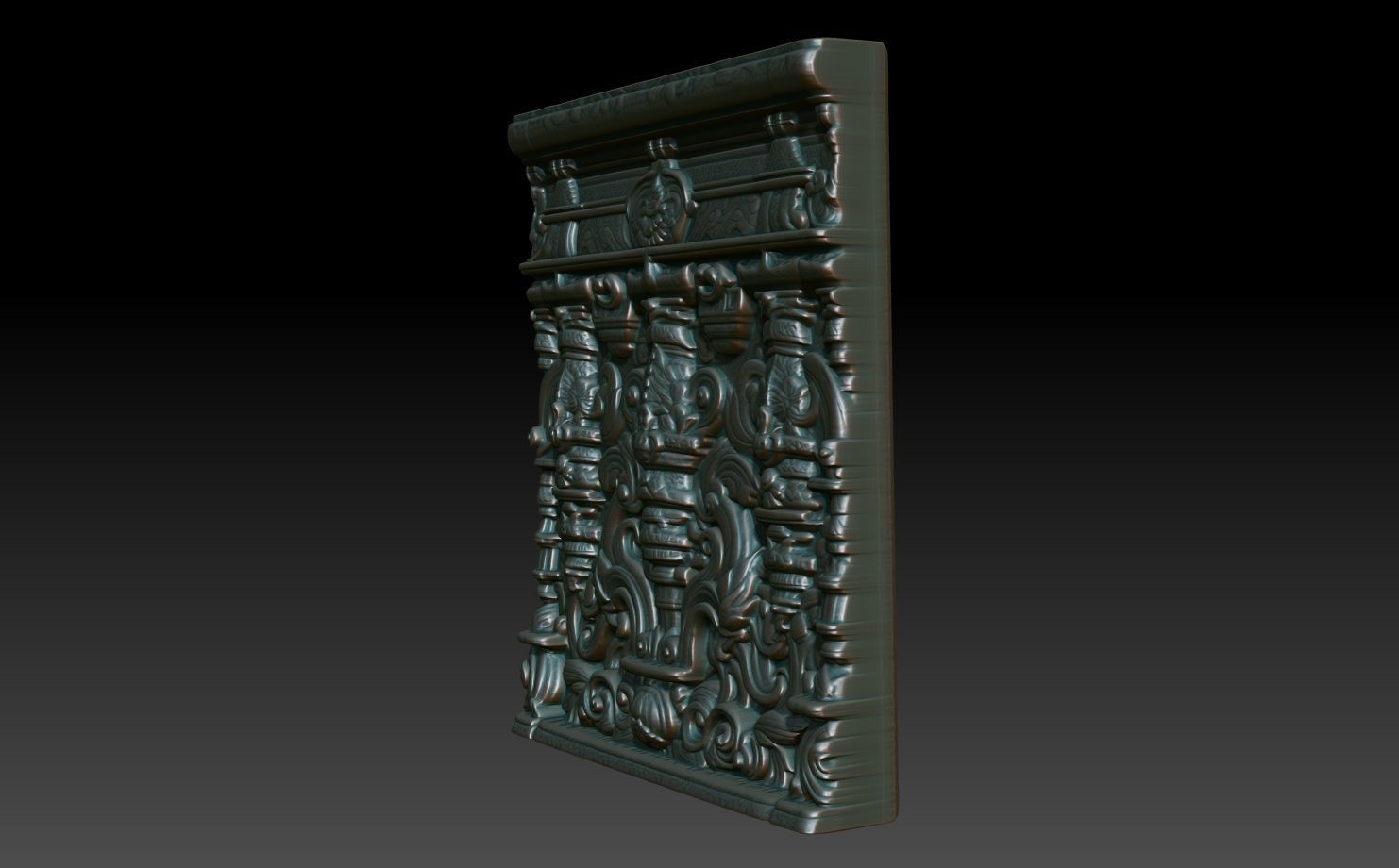 Indian Temple Wall basrelief 28 240622 3D print model_1
