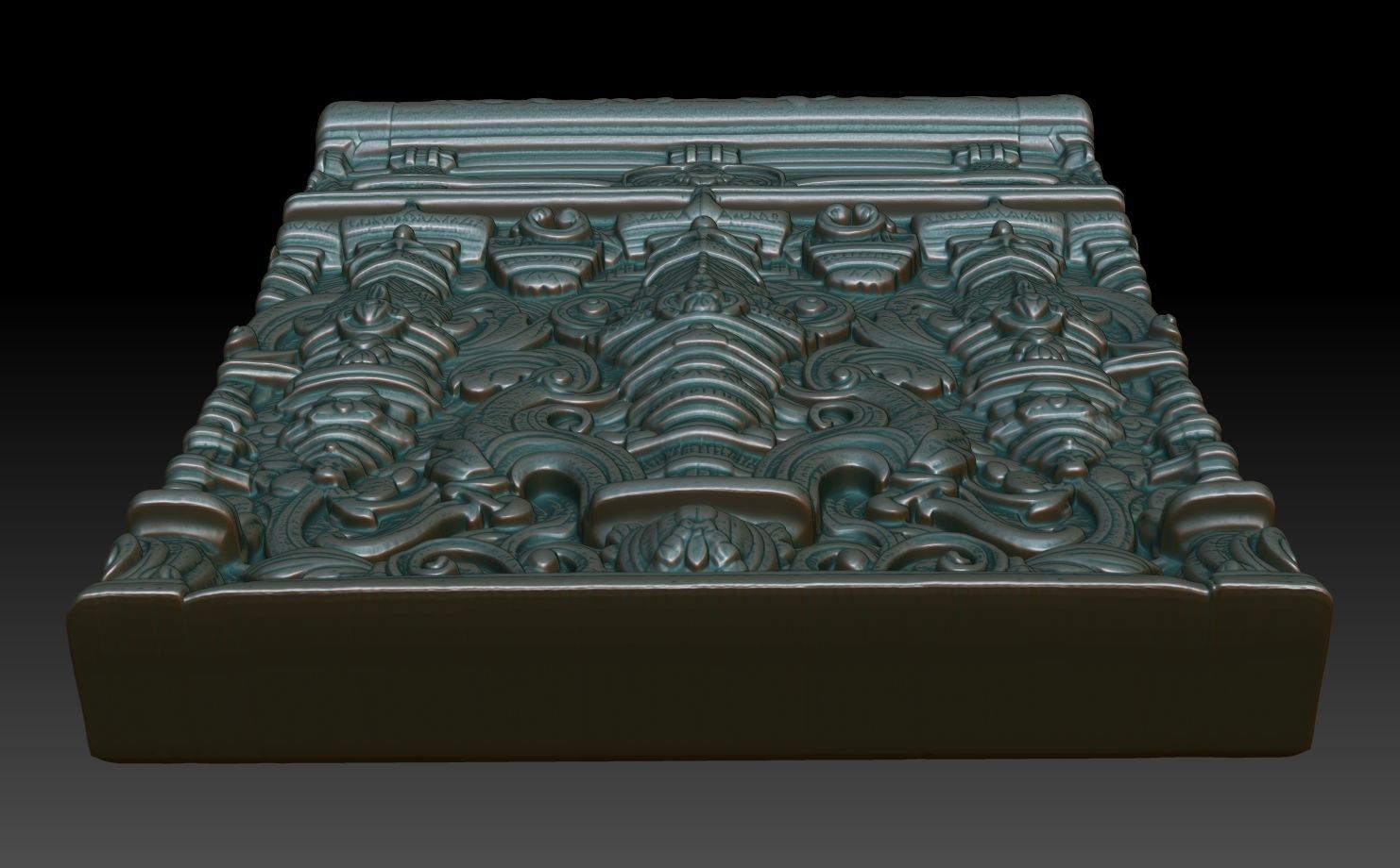 Indian Temple Wall basrelief 28 240622 3D print model_4