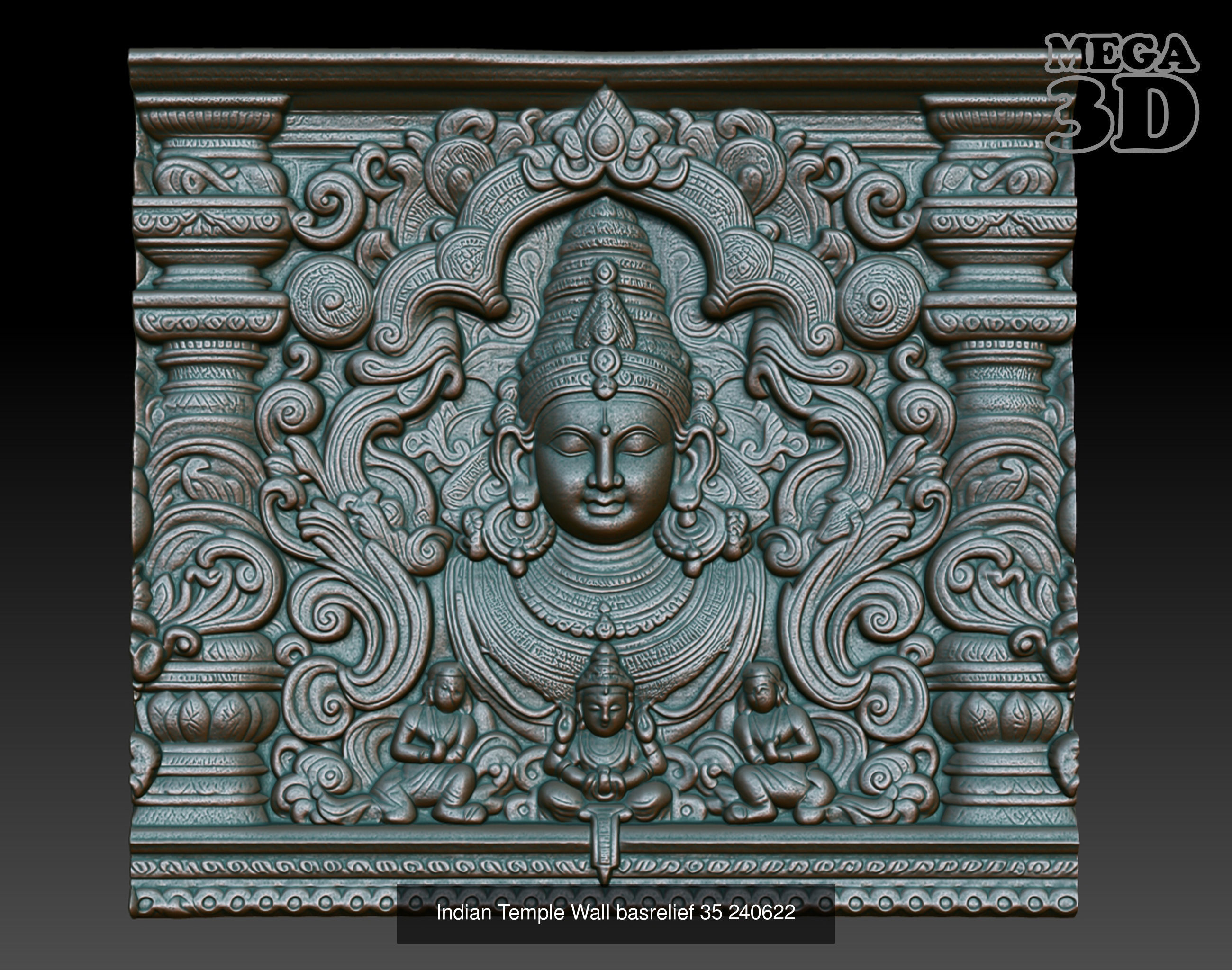 Indian Temple Wall basrelief Pack 240622 3D Model Collection_2