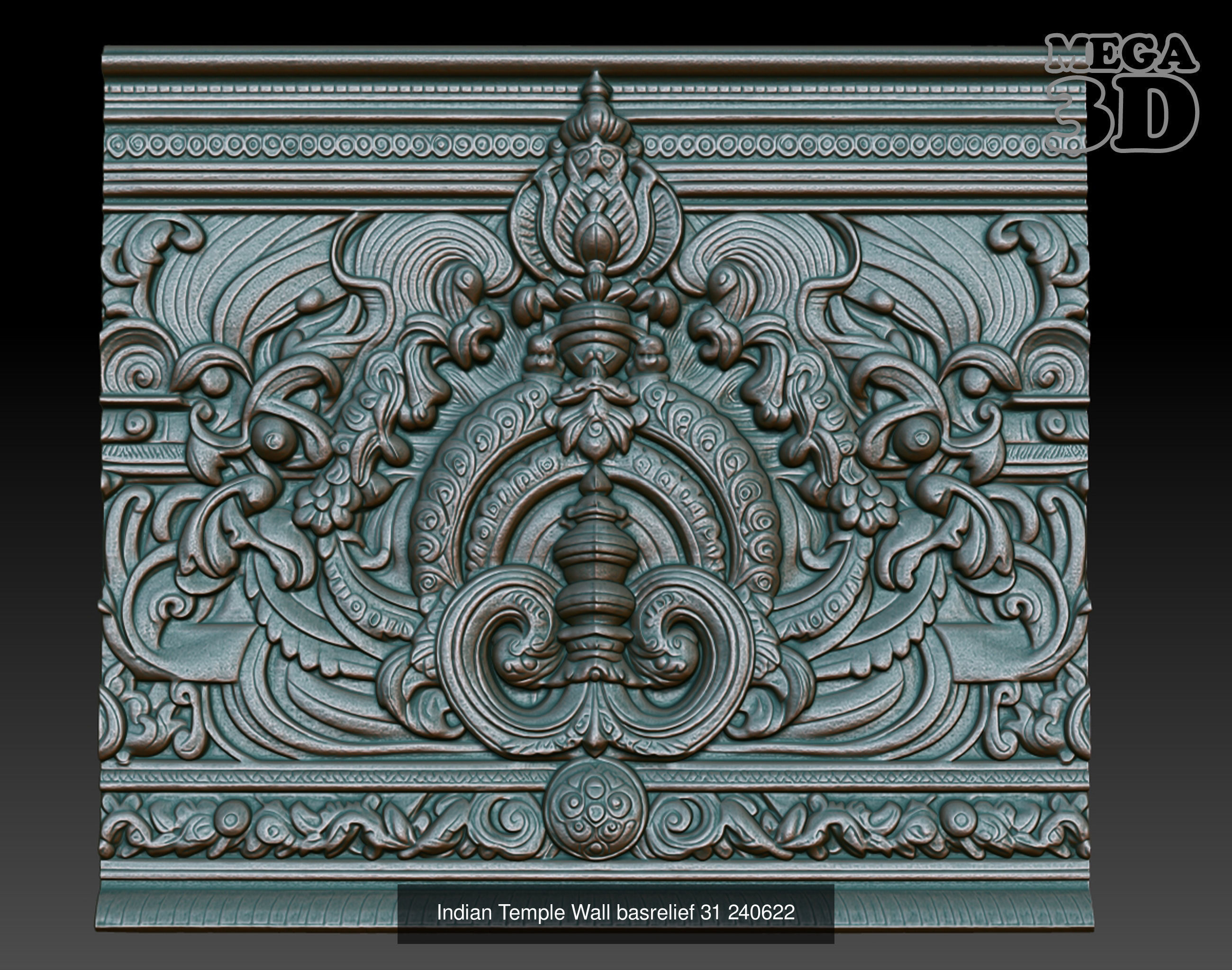 Indian Temple Wall basrelief Pack 240622 3D Model Collection_6