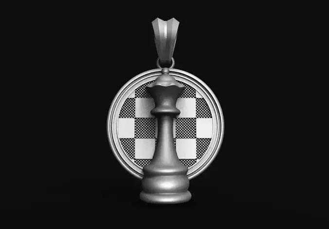 Chess Queen pendant 3D print model