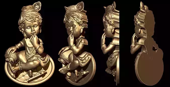 baby krishna  3D print model