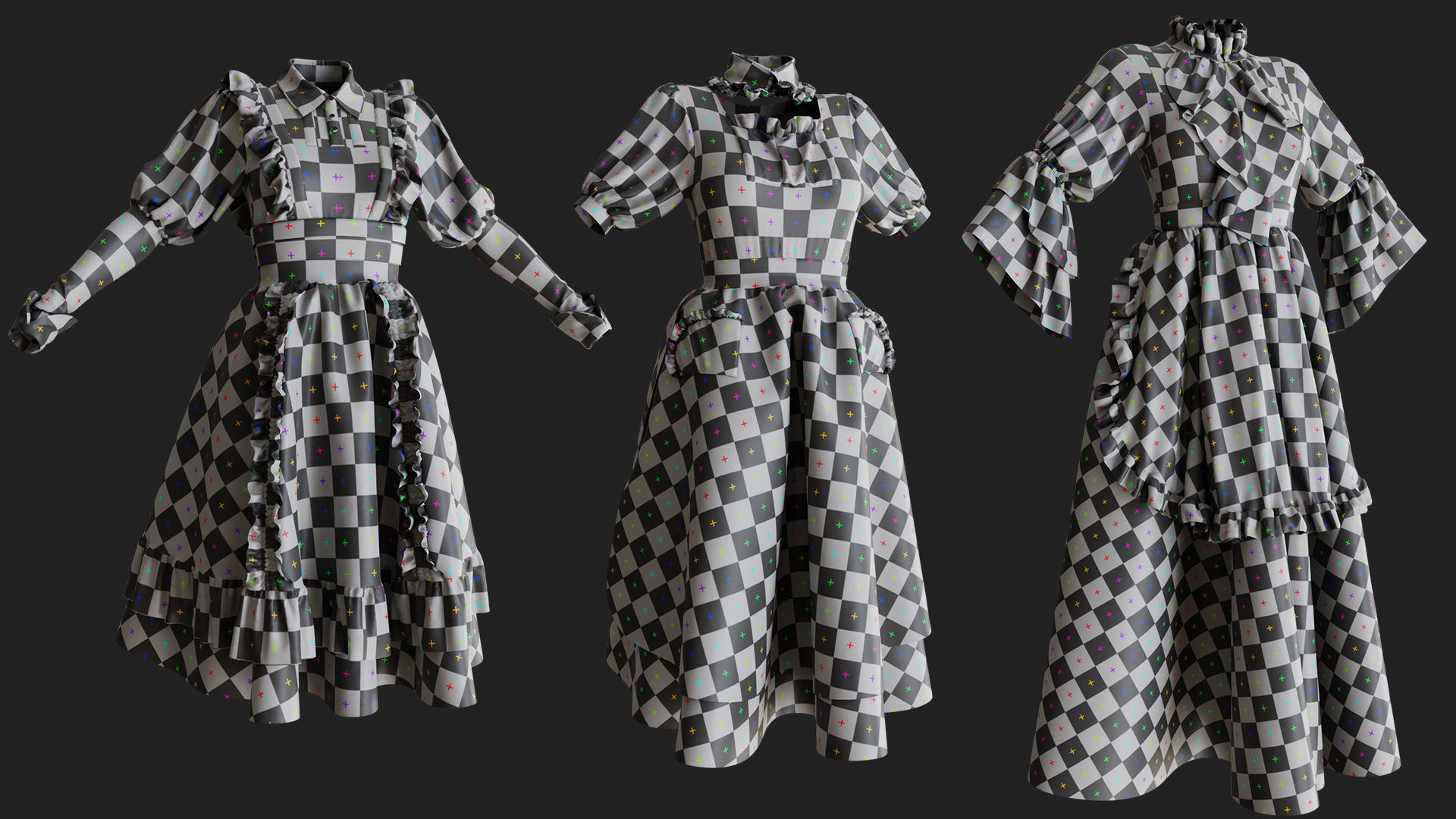 3 Maid outfits vol02 3D model_4