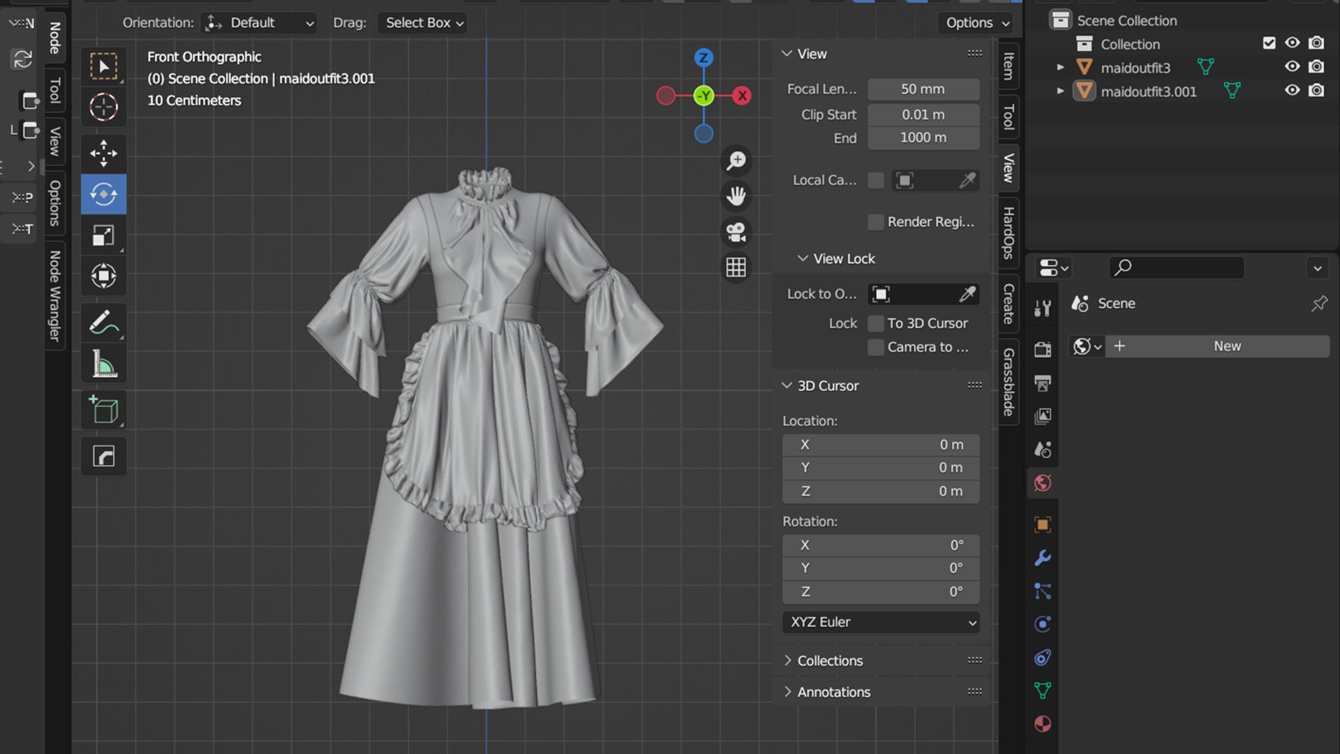 3 Maid outfits vol02 3D model_7