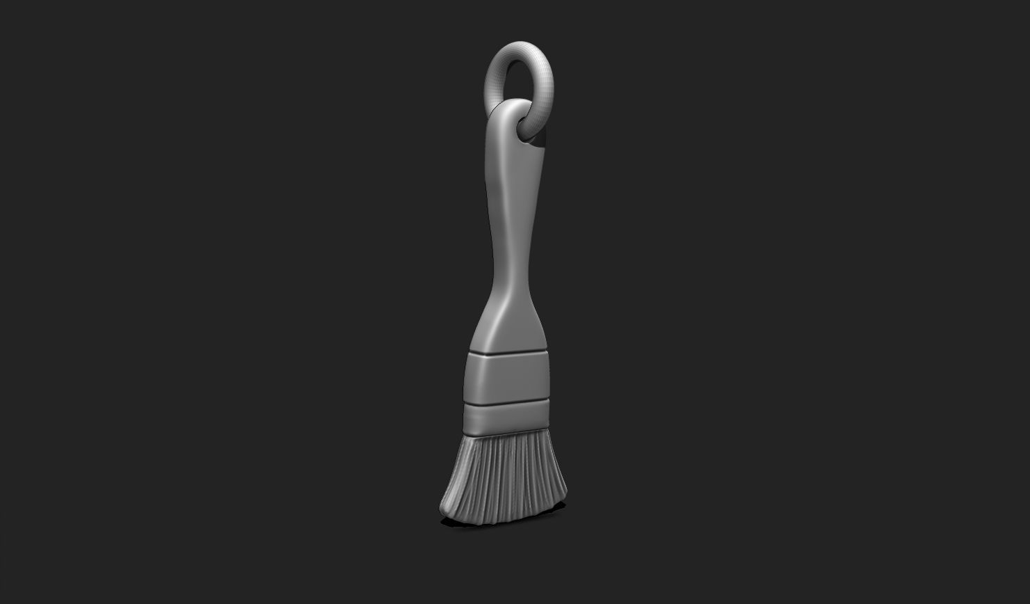 Brush Pendant - 3D STL File for 3D Printing 3D print model_4