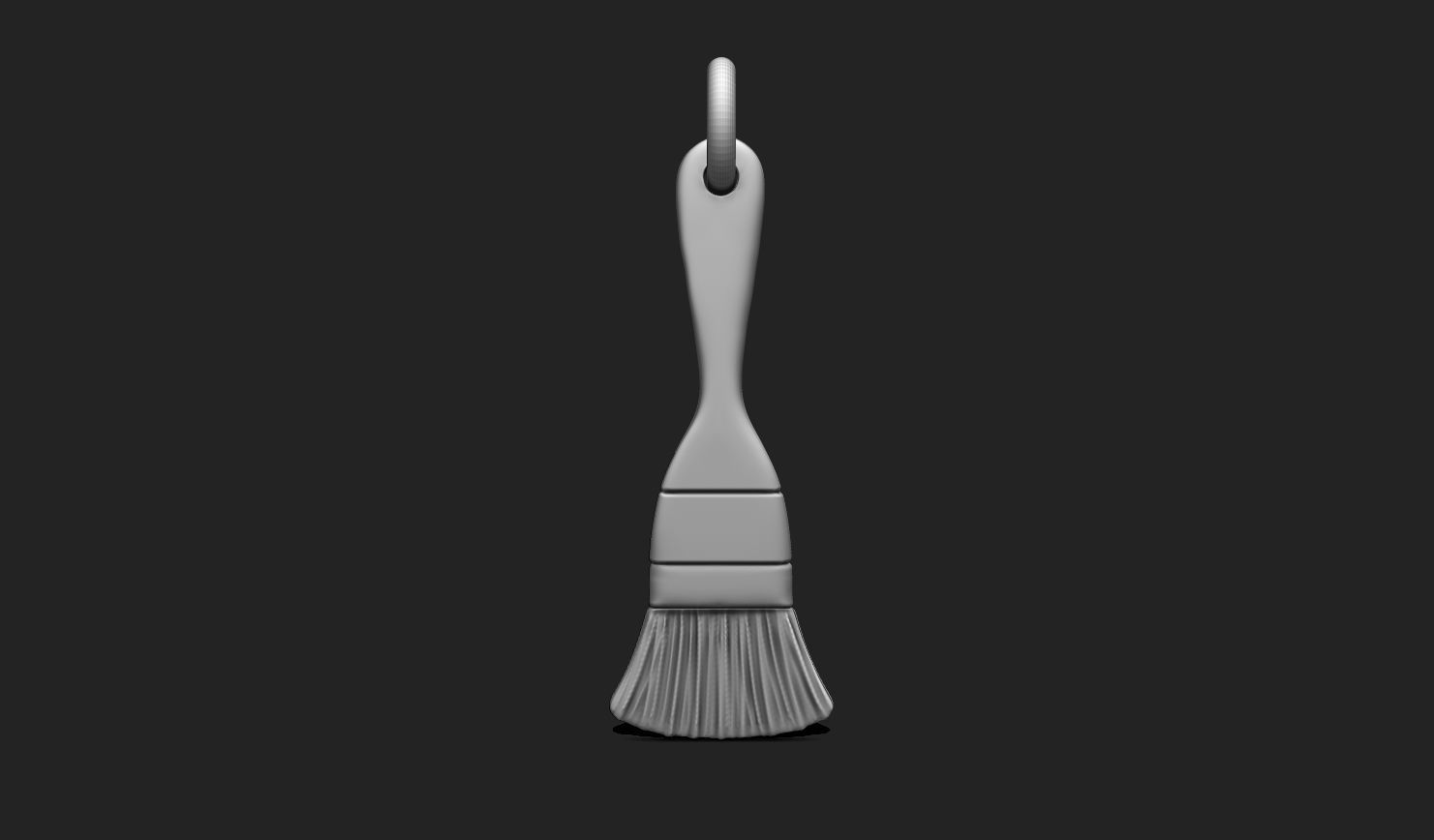 Brush Pendant - 3D STL File for 3D Printing 3D print model_3