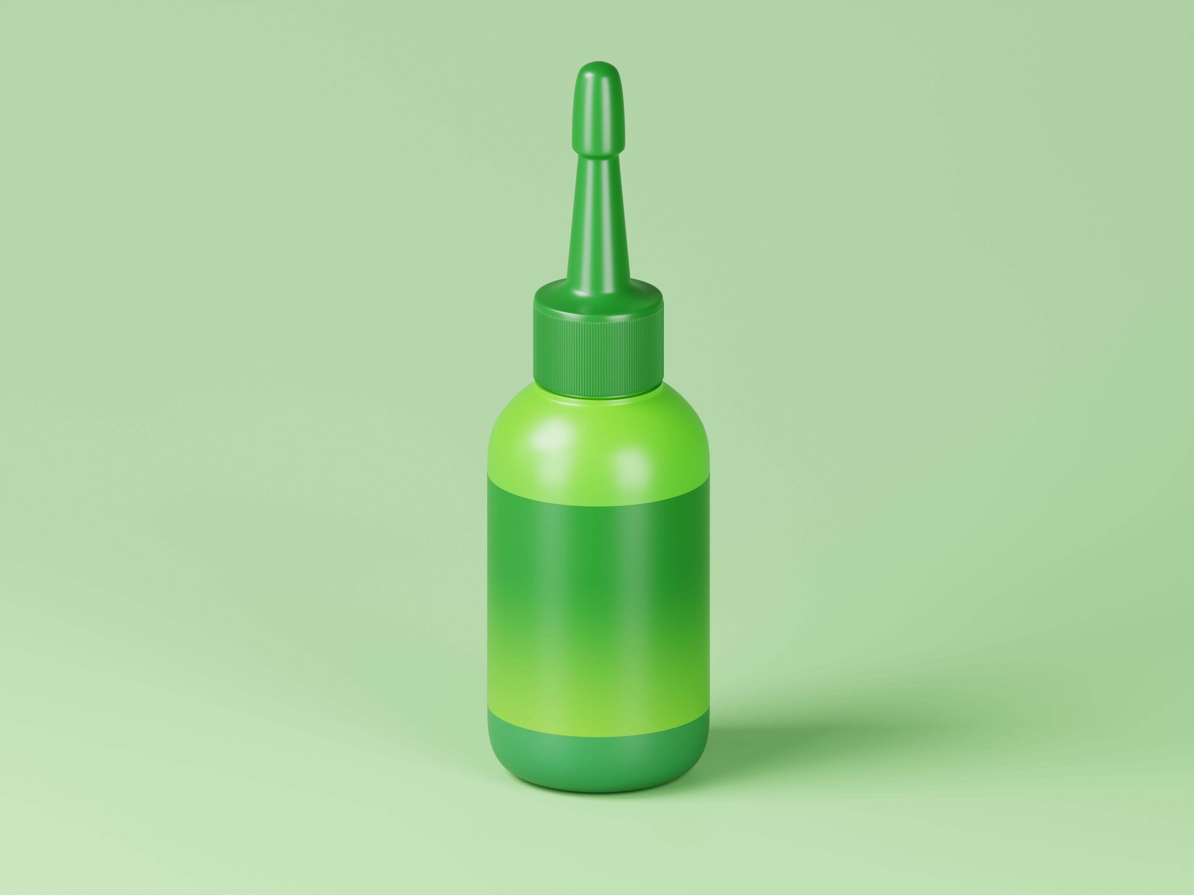 Cosmetic Dropper Green Bottle 3D Model Low-poly 3D model_3