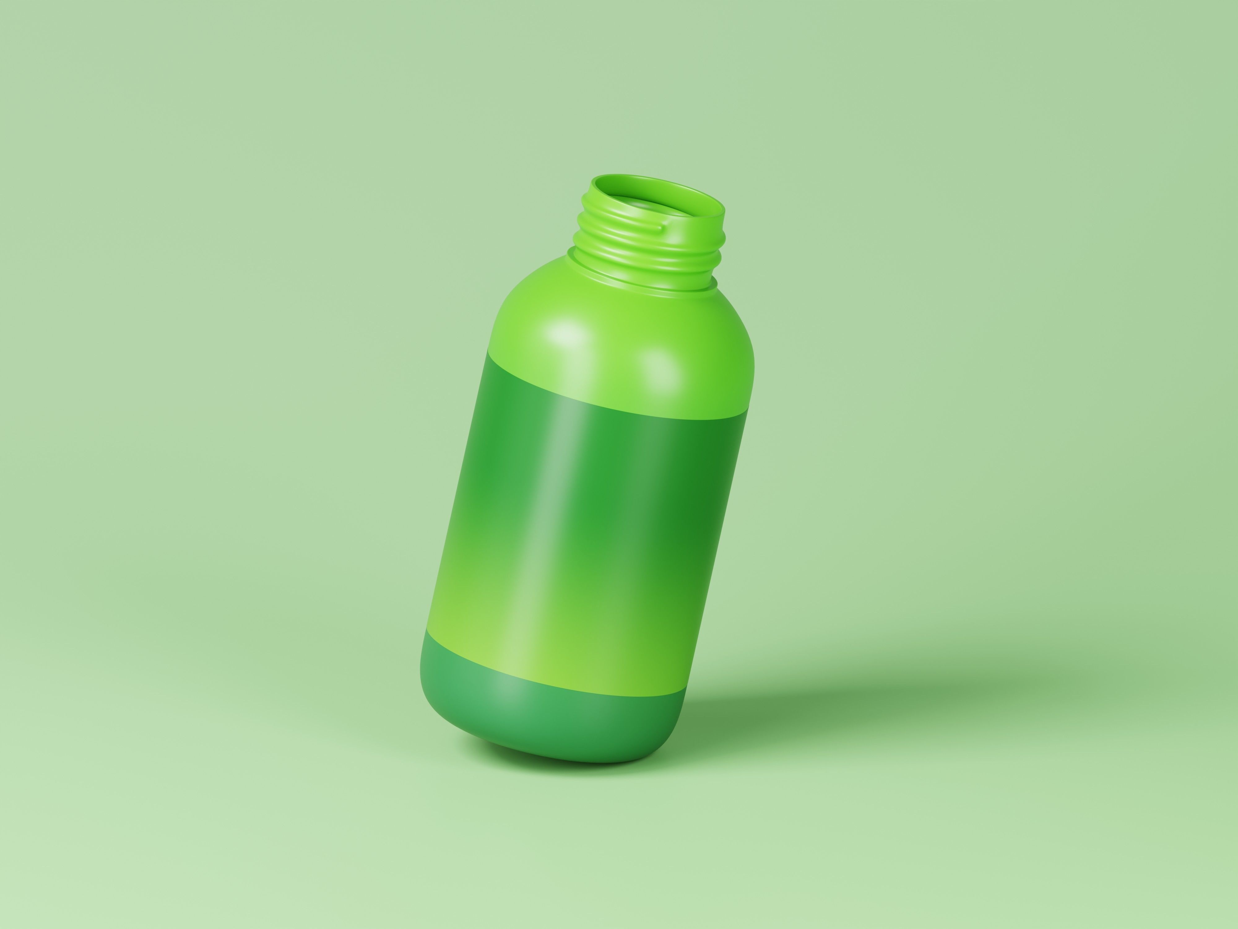 Cosmetic Dropper Green Bottle 3D Model Low-poly 3D model_7