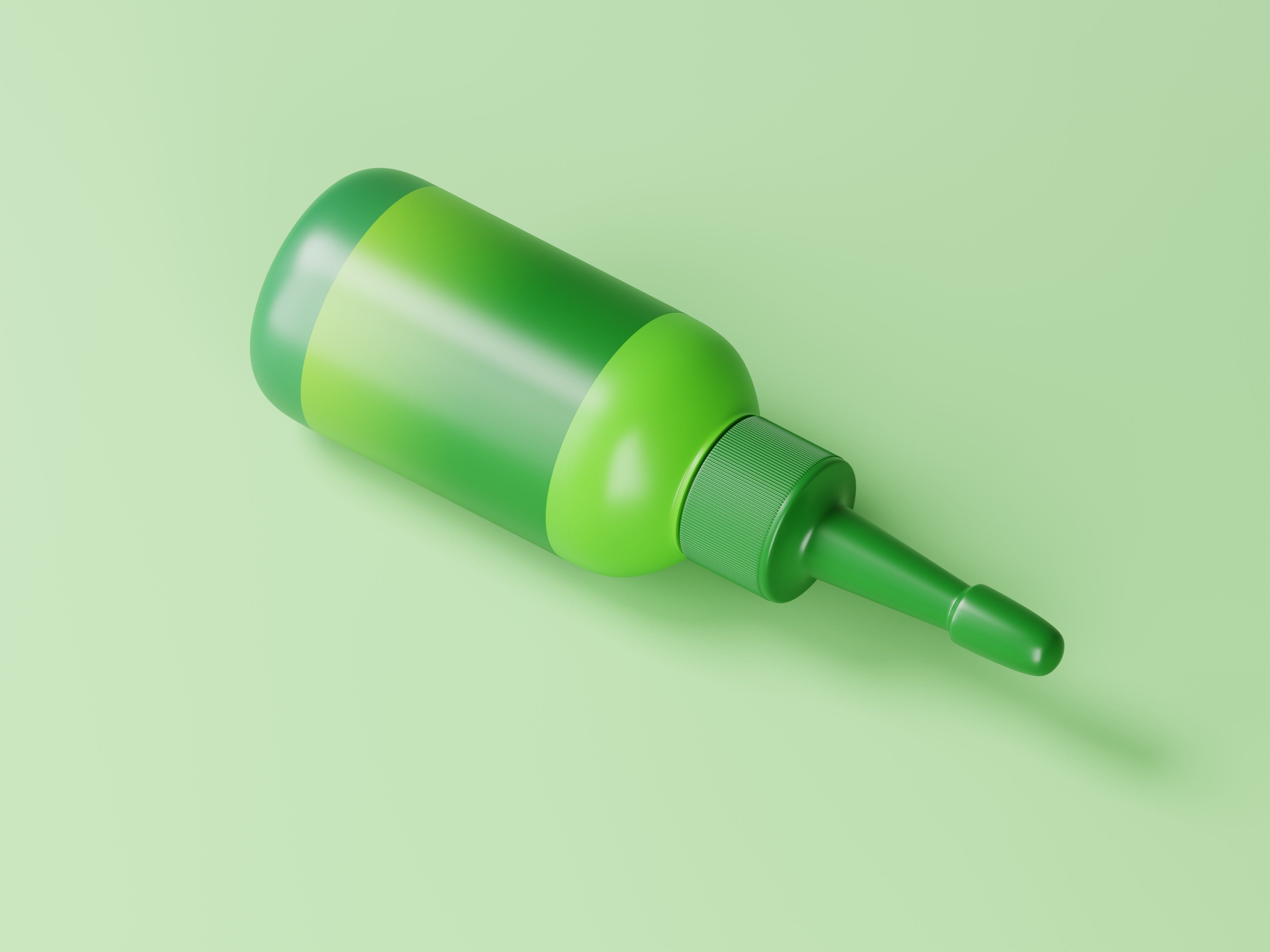 Cosmetic Dropper Green Bottle 3D Model Low-poly 3D model_9