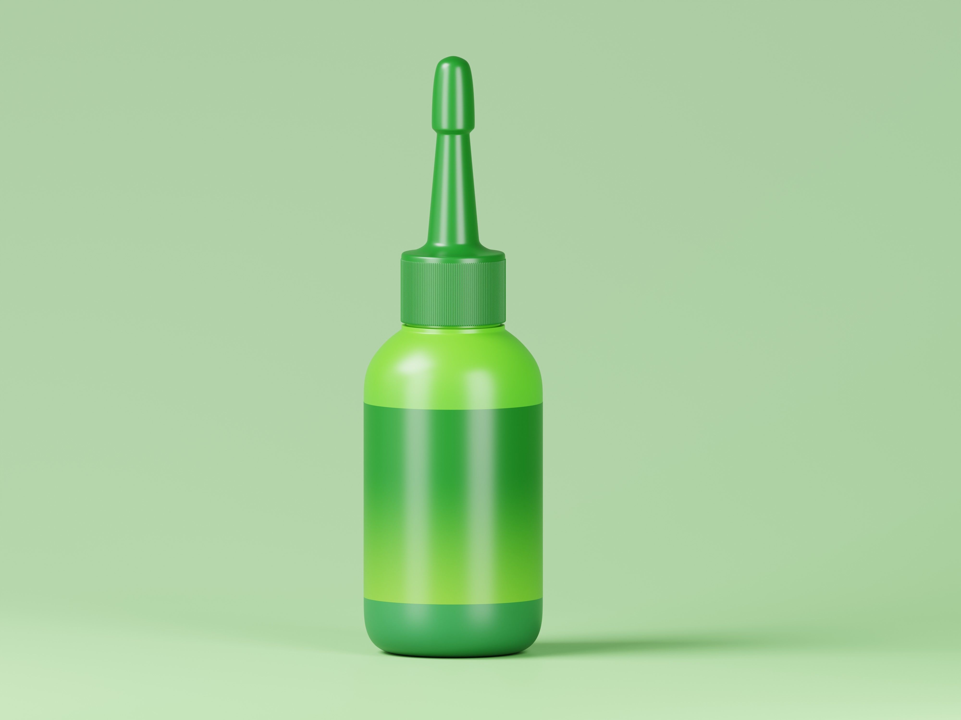 Cosmetic Dropper Green Bottle 3D Model Low-poly 3D model_1
