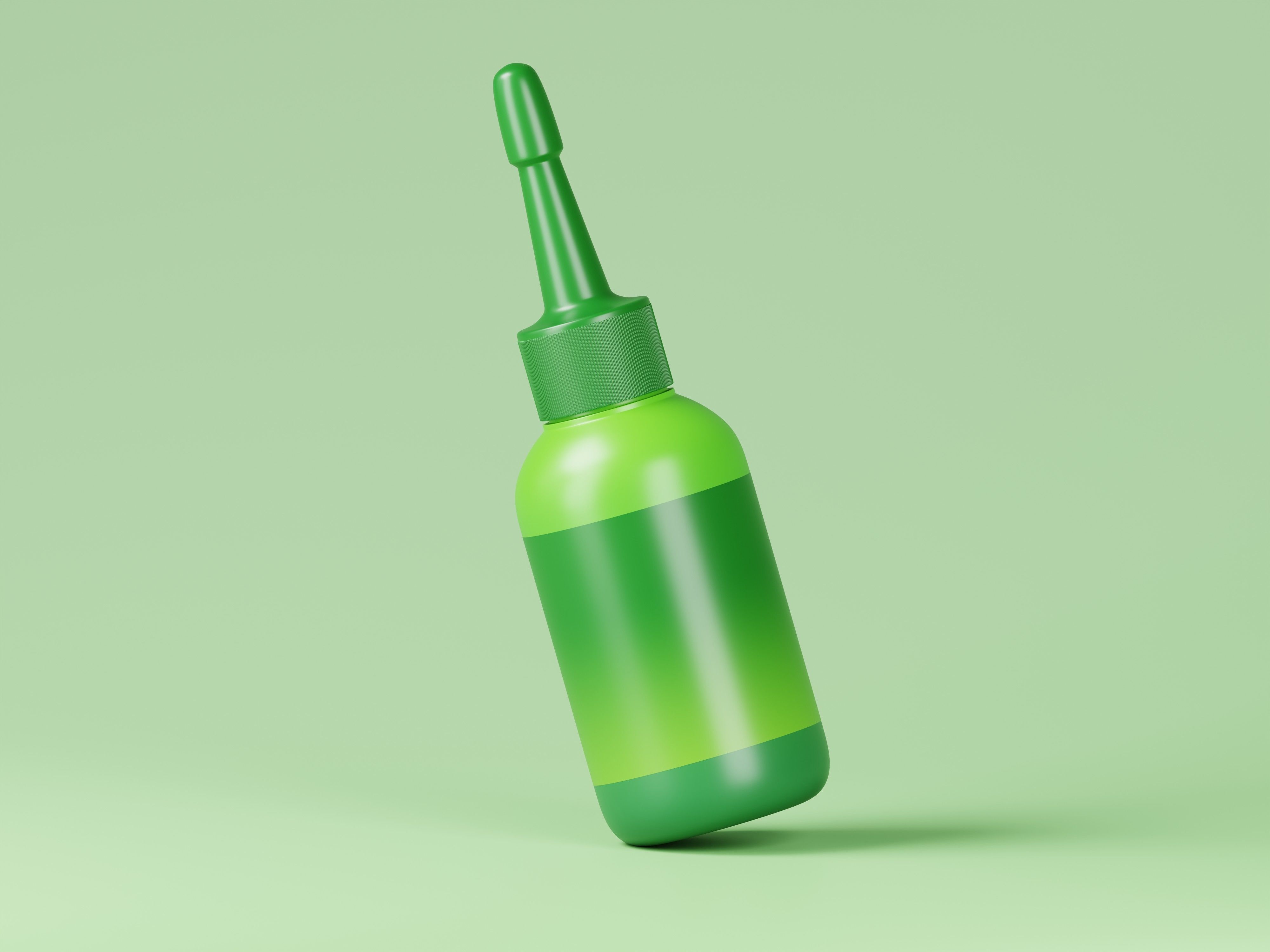 Cosmetic Dropper Green Bottle 3D Model Low-poly 3D model_6