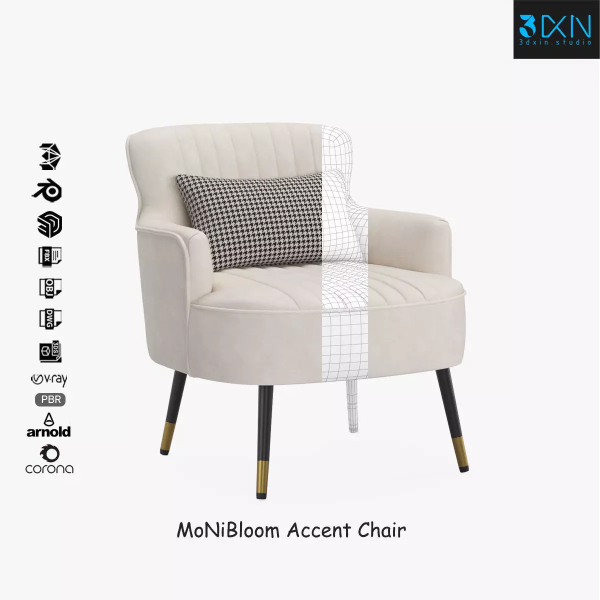 MoNiBloom Accent Chair 3D model