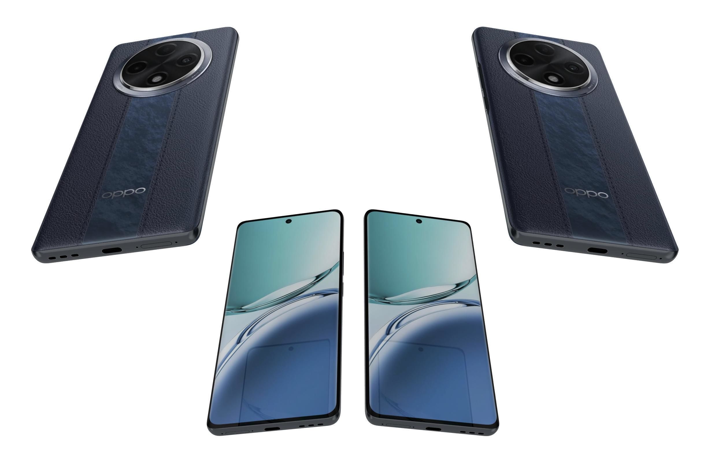 Oppo F27 Pro Plus Midnight Navy And Dusk Pink 3D model_16