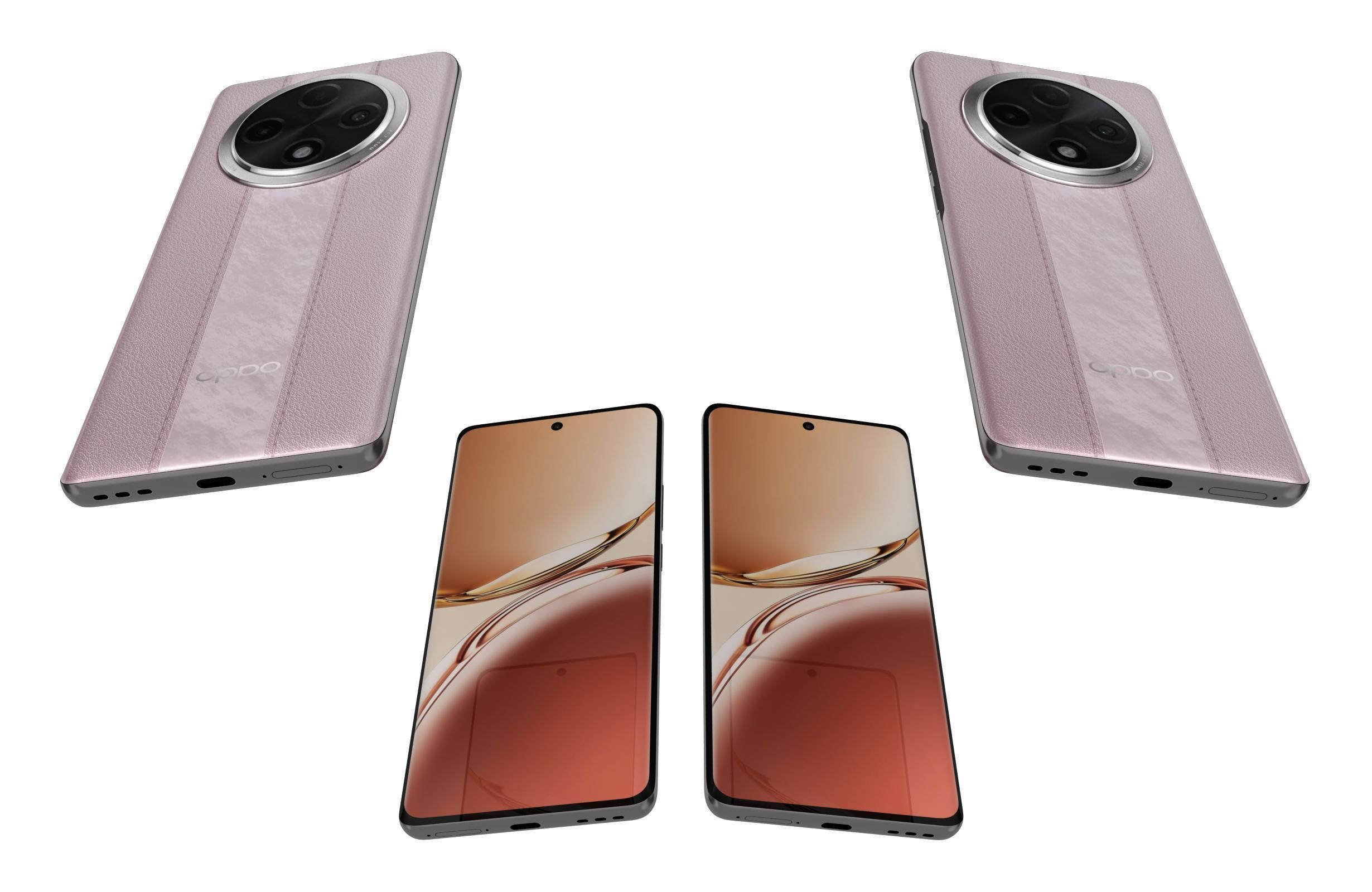 Oppo F27 Pro Plus Midnight Navy And Dusk Pink 3D model_6