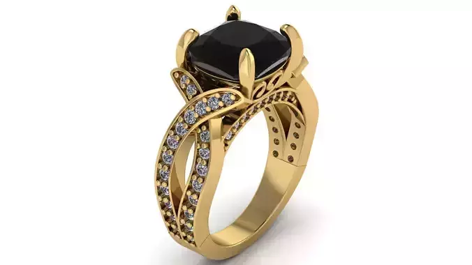 Wedding Diamond Ring 3d Printable Model