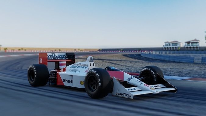 Ayrton Senna Mclaren F1 MP4 Rigged 3D model 3D model