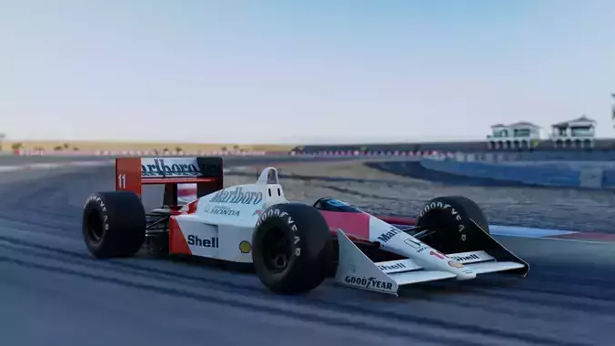 Ayrton Senna Mclaren F1 MP4 Rigged 3D model 3D model