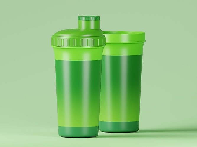 Protein Shaker Bottle 3D Model Low-poly 3D model