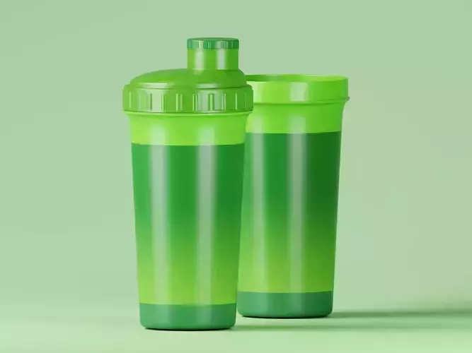 Protein Shaker Bottle 3D Model Low-poly 3D model