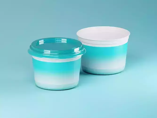 Plastic Ice Cream Cup 3D Model