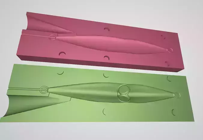squid jig 200 gr CNC mold 3D model