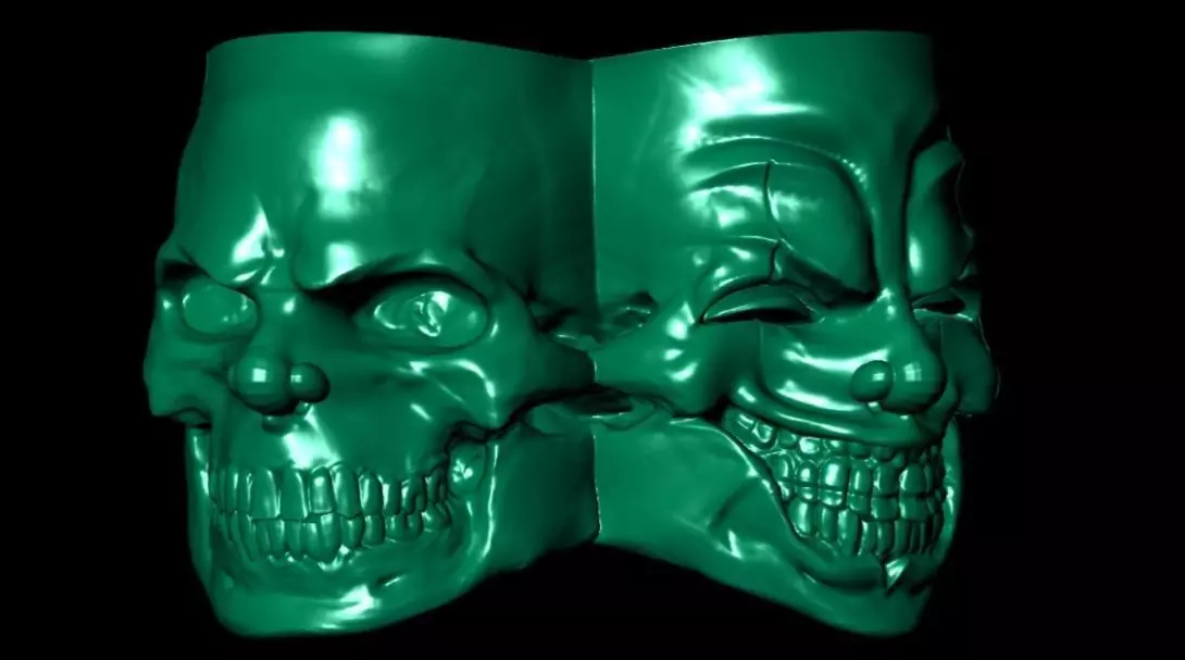 Two Face 3D Joker Pendant 3D printable Model 3D print model