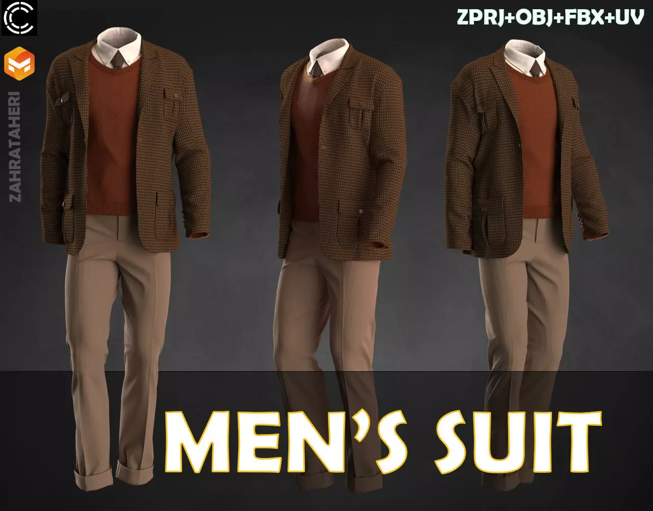 MENS SUIT 3D model_0