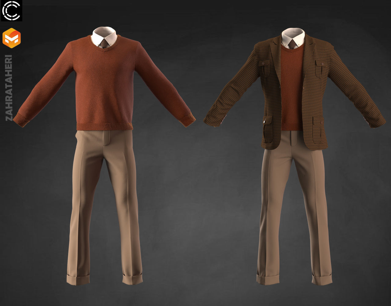MENS SUIT 3D model_1