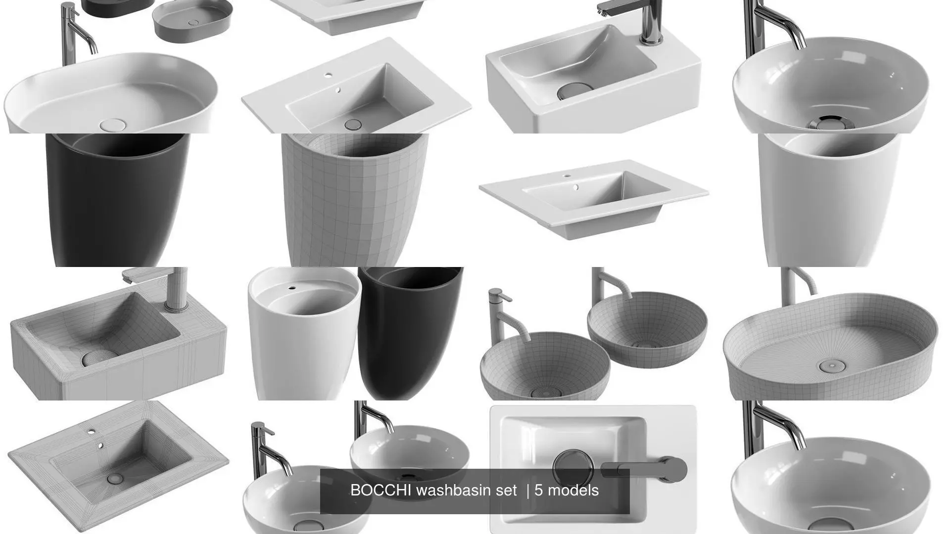 BOCCHI washbasin set  3D Model Collection_0