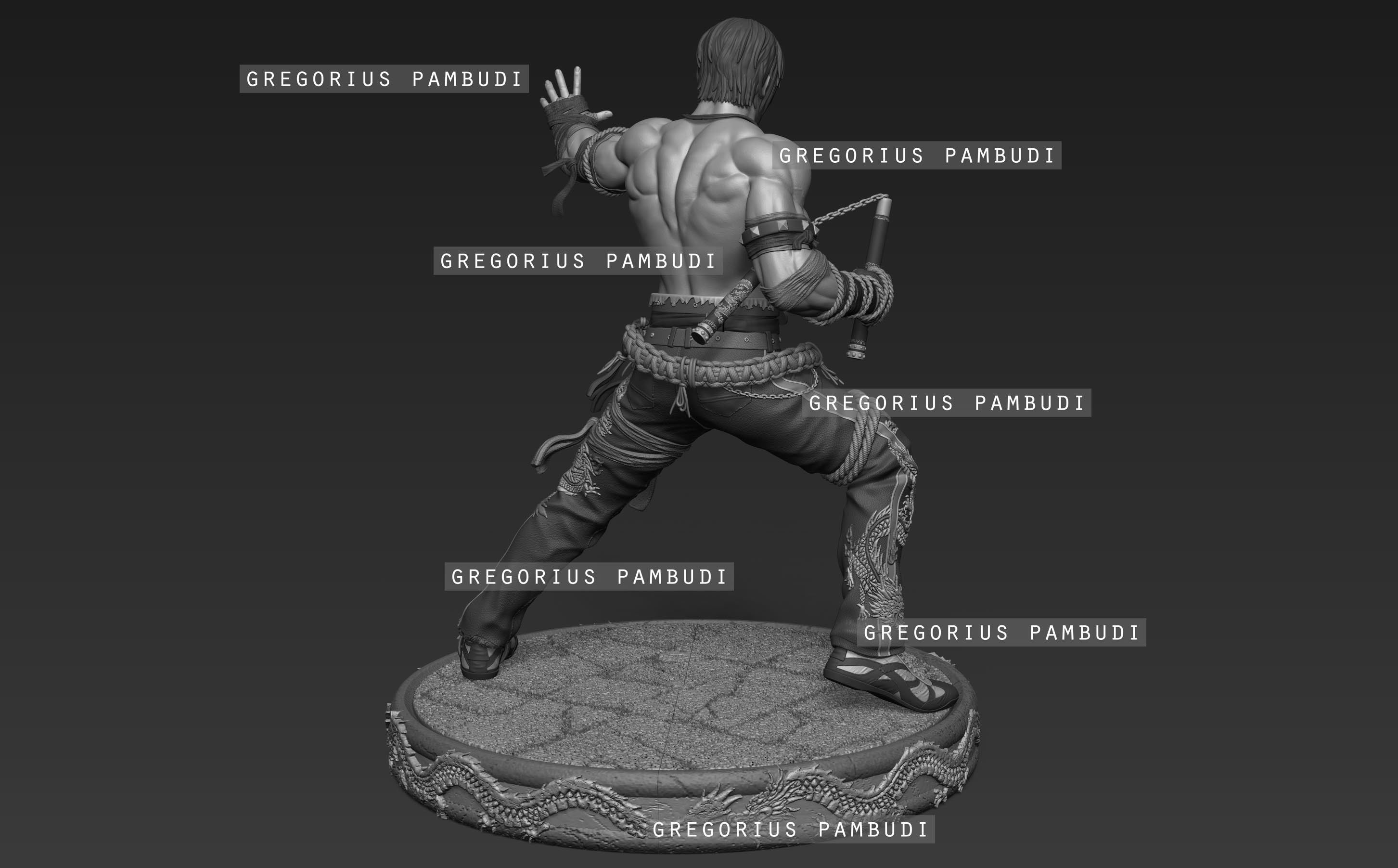 Marshall Law Tekken Fan Art Statue 3d Printable 3D print model_20