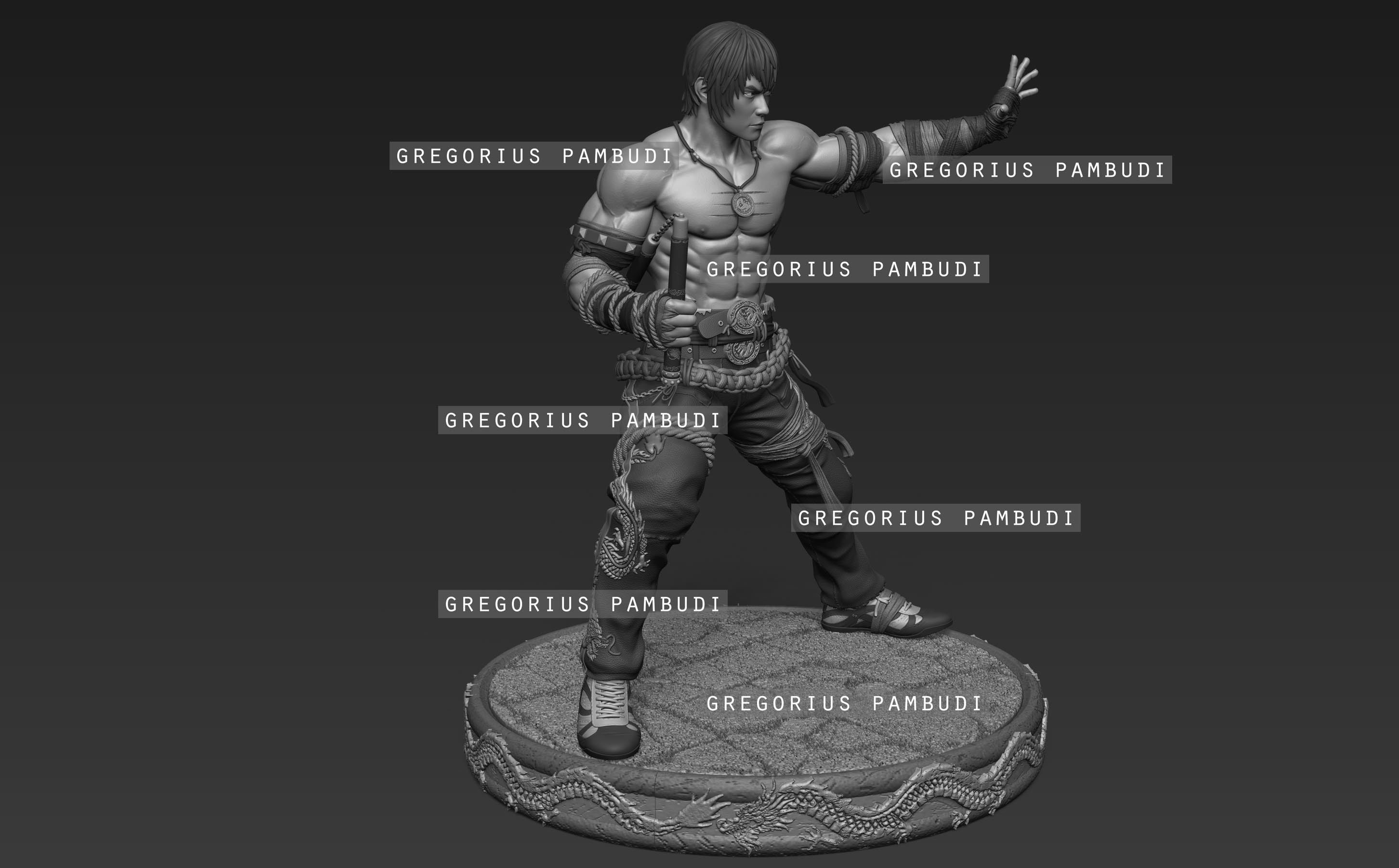 Marshall Law Tekken Fan Art Statue 3d Printable 3D print model_21