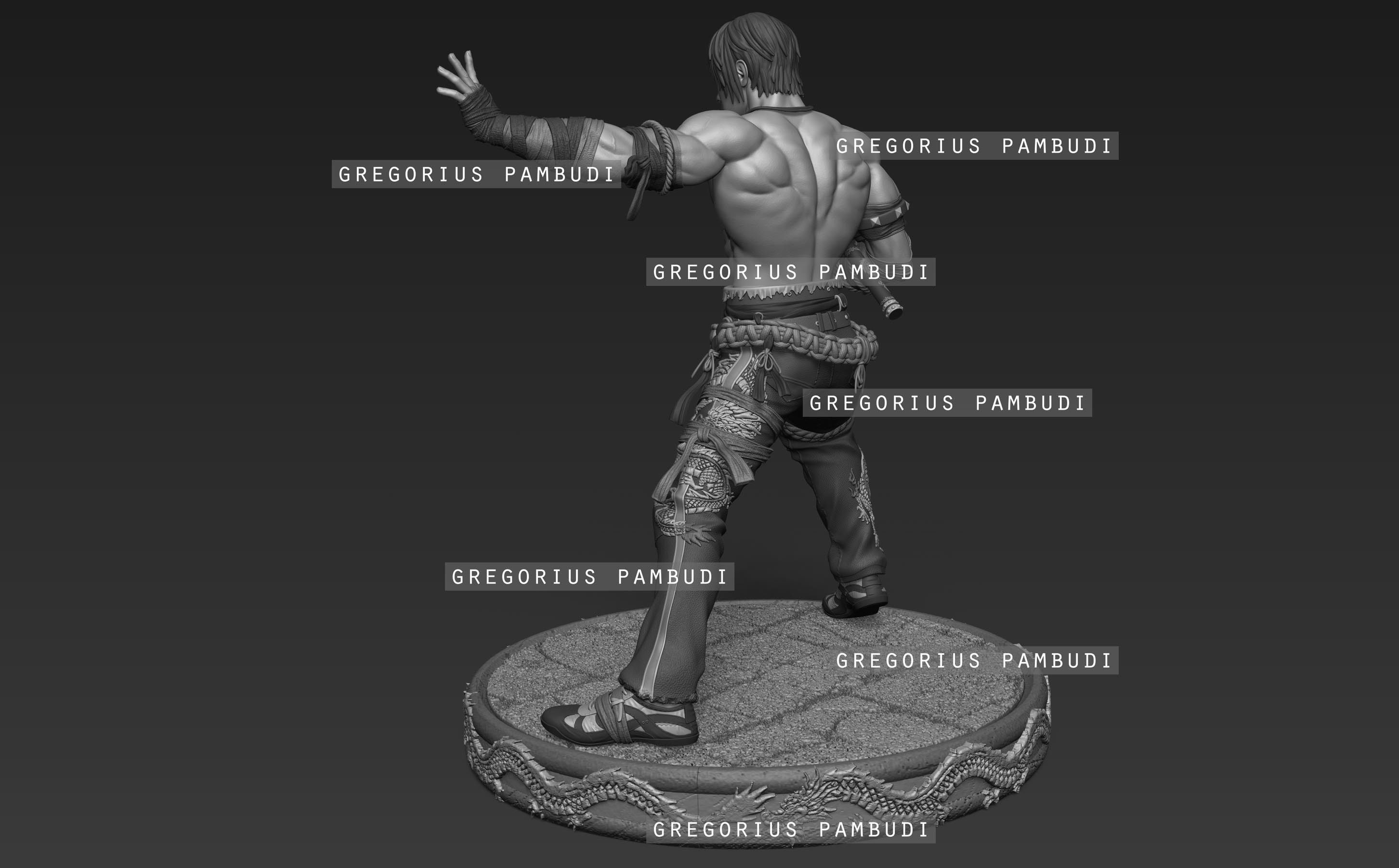 Marshall Law Tekken Fan Art Statue 3d Printable 3D print model_19