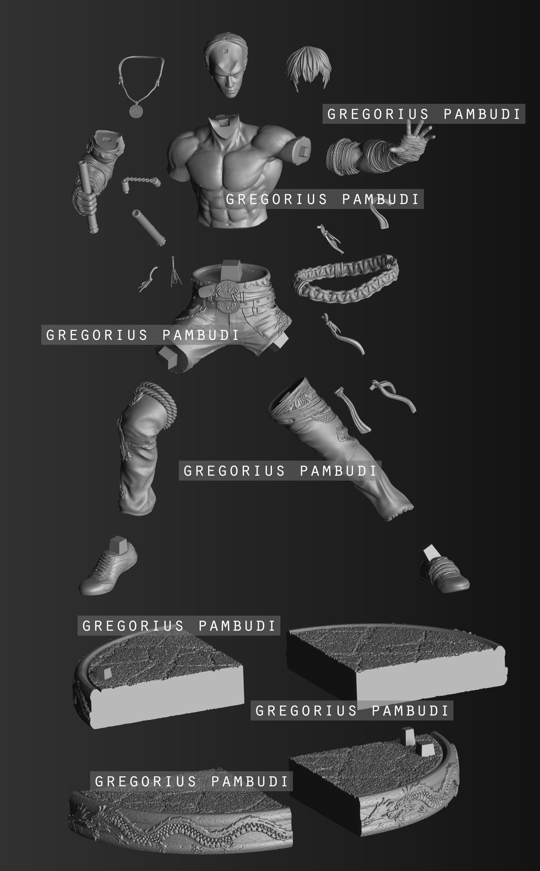 Marshall Law Tekken Fan Art Statue 3d Printable 3D print model_2