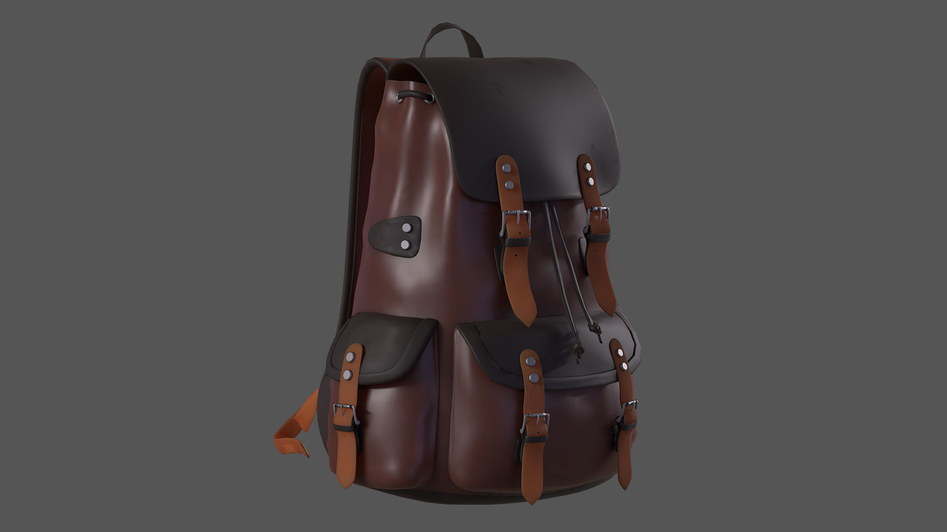 BackPack Low-poly 3D model_6