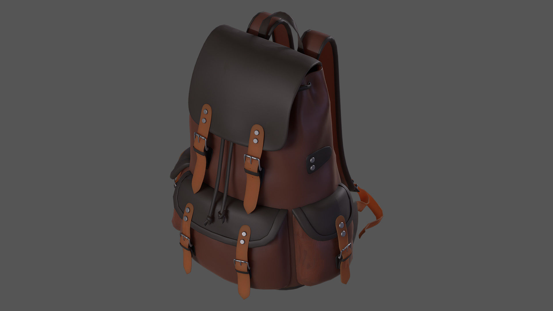 BackPack Low-poly 3D model_5