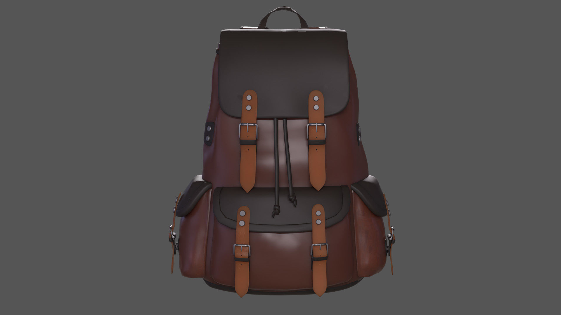BackPack Low-poly 3D model_4