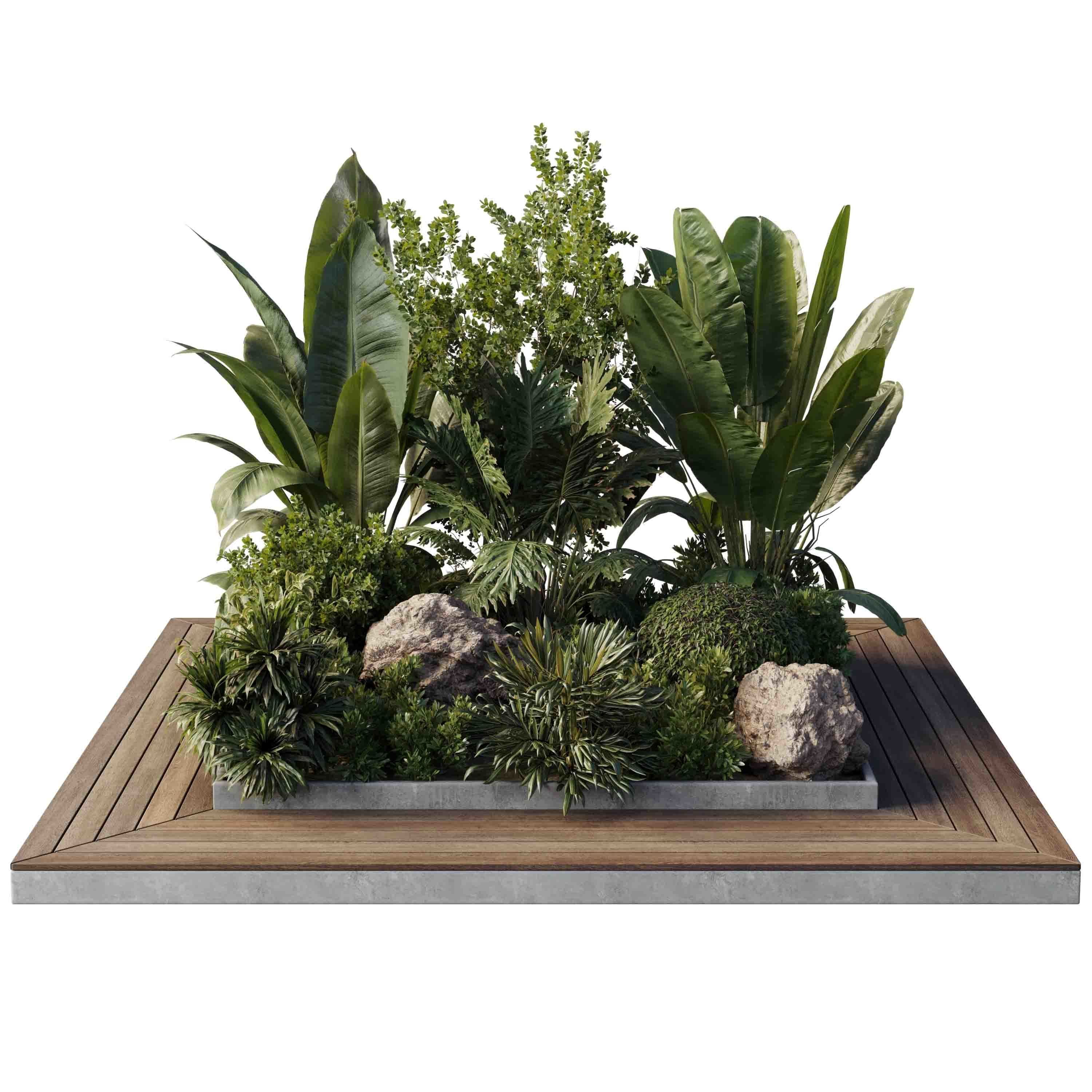 Garden Box Plants - Outdoor Plants 204 3D model_1